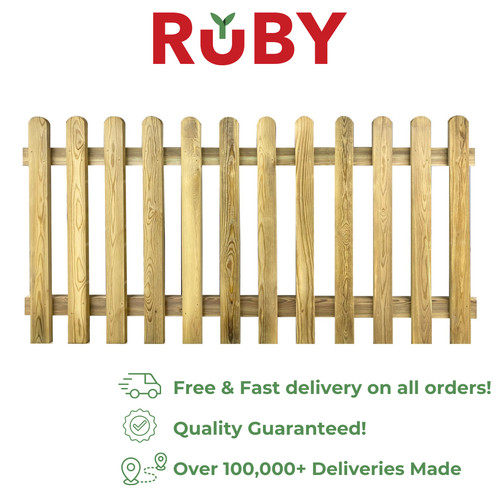 Ruby picket panels - ruby, 6ft