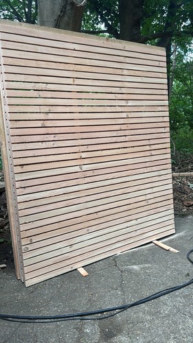 Wooden fence slatted - slatted,