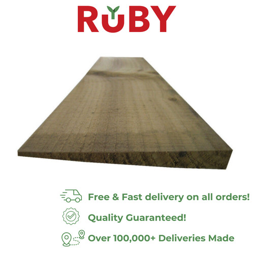 Ruby featheredge treated - featheredge, 150mm